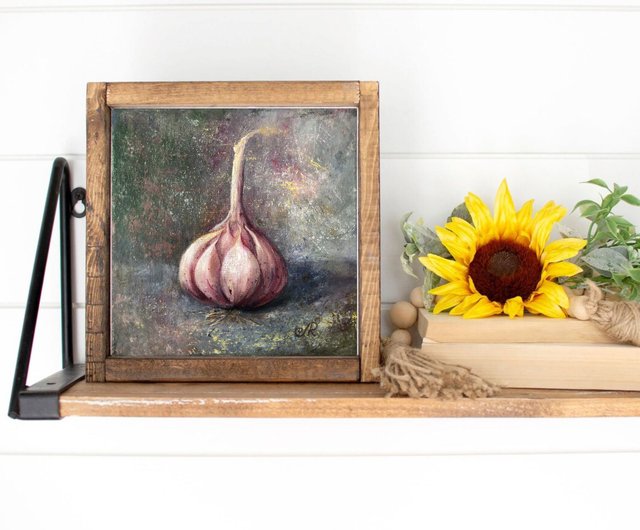 スペイン オリジナル油絵キッチン静物画野菜絵画 ArtLolitaRos - Pinkoi