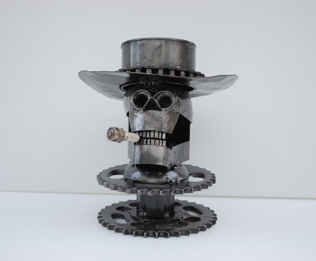 タイ 驚きの溶接アート スカルオブジェ クールな誕生日プレゼント