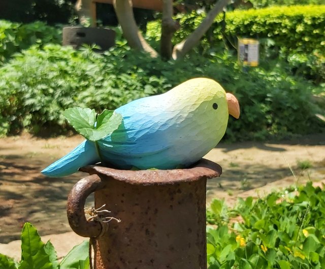 台湾 セキセイインコ 木彫り（在庫なし／要予約） easycarving - Pinkoi