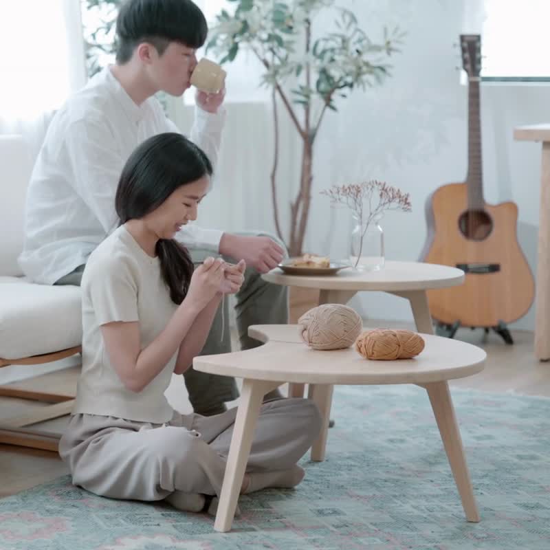 台湾 【受注生産】三日月満月ツインコーヒーテーブル/ローテーブル