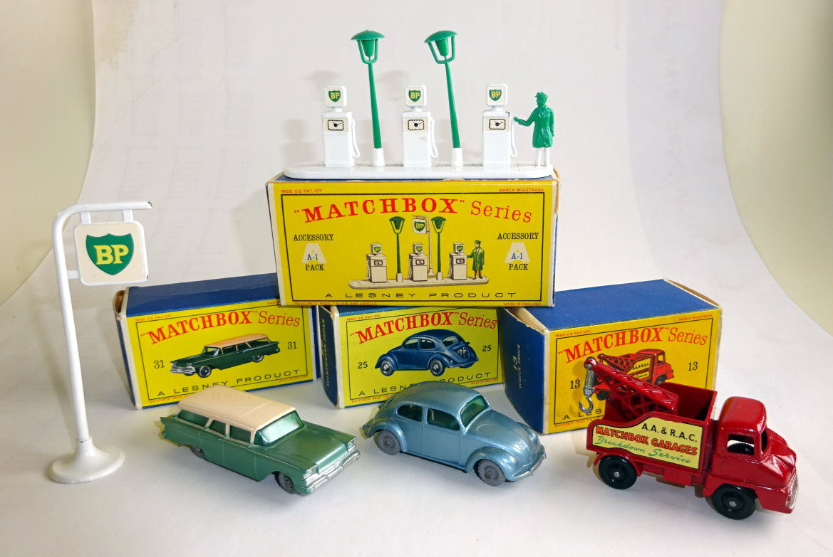 Matchbox G-10 Service Station Set 1963 green/white 