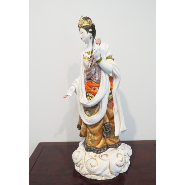 内閣総理大臣賞受賞伝統工芸士梶原正二博多人形「天恵」観音菩薩像