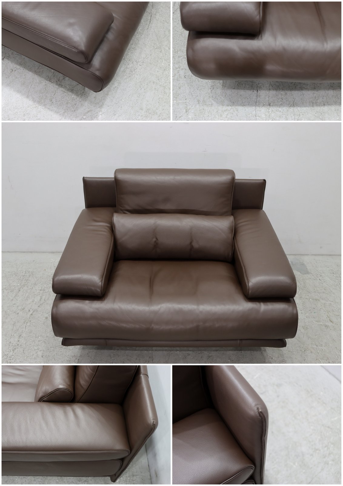 ROLF BENZ ロルフベンツ｜6500 1人掛けソファ オットマンセット 総革