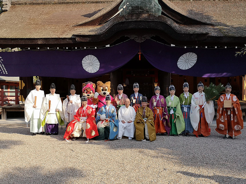 ホームタウンレポート】住吉大社での蹴鞠奉納に参加しました