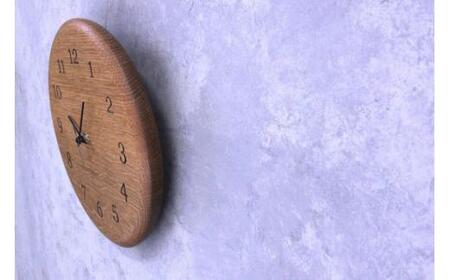 シズクルエッジクロック OAK時計 掛け時計 飛騨の家具 飛騨家具 木馬舎