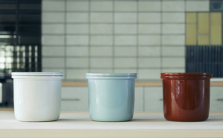 TOKONAME CROCK・3.8L・BLUE 甕 陶器 保存容器 蓋付き かめ 調味料