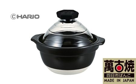 萬古焼（ばんこやき）】フタがガラスのご飯釜2～3合炊き 令和7年モデル