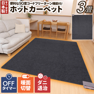 ワタナベ工業）ホットカーペット本体3畳【WHC-305】034-002 | 岡山県