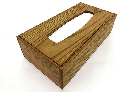 ティッシュケース（ケヤキ）KT-9-3【徳島 那賀 木製 木製品 ケヤキ 欅