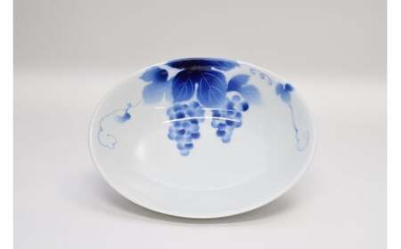 深川製磁 【有田焼】ブルーワイナリー ペア盛鉢・取皿セット A60-35
