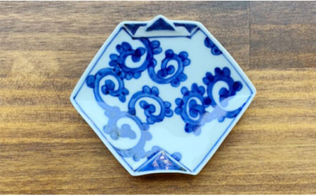 有田焼 伯父山窯 染付豆皿 5枚セット【まるふく】器 うつわ 食器 豆皿