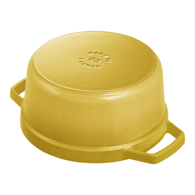 ストウブ 鋳物ホーロー鍋 ピコ・ココット 20 cm, ラウンド, シトロン