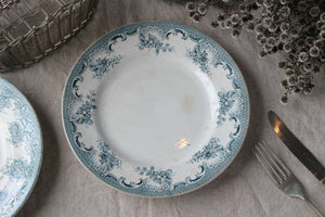 美しいロカイユ模様が素敵なサンタマン窯プレート（皿） フランス