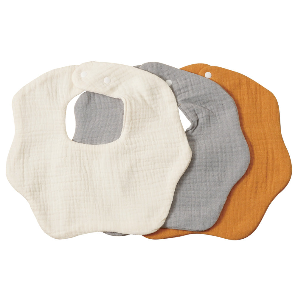 6重ガーゼ 花型よだれかけ スタイ3枚セット – ちゃいなび Online Shop