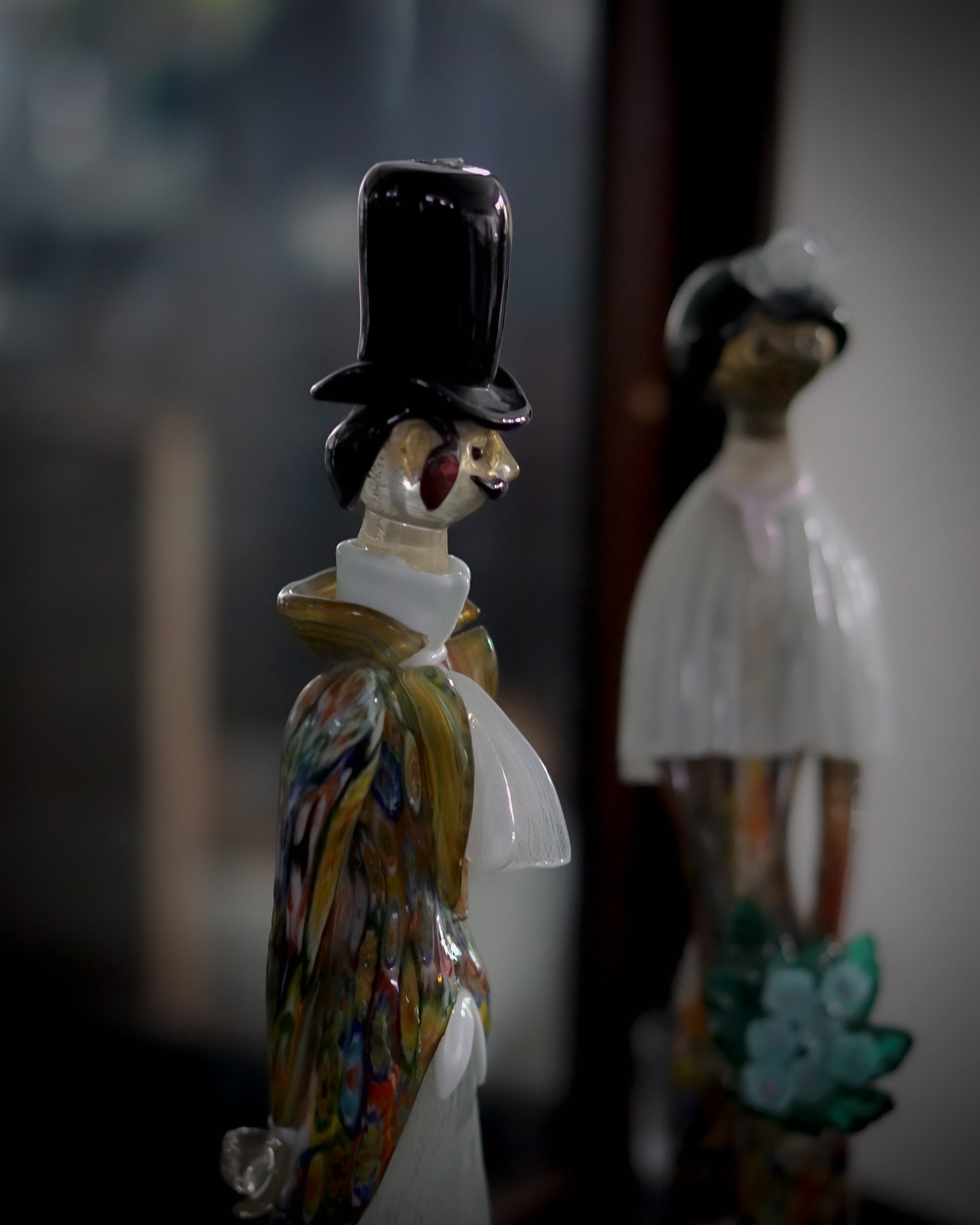 ムラーノガラス（ベネチアングラス）〈オブジェ／置物〉ペア人形「未来