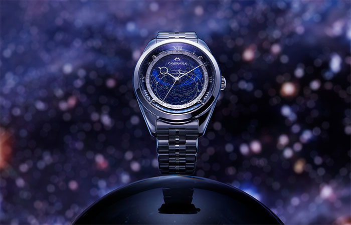 星空の動きを腕元で再現 『カンパノラ』コスモサイン メタルバンド