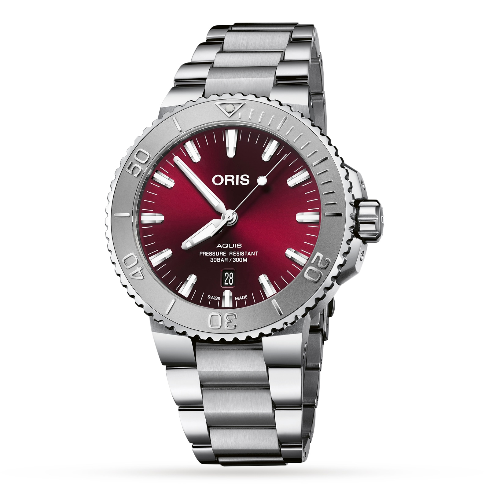 Oris Aquis Cherry 43.5mm Mens Watch Red 01 733 7730 4158-07 8 24