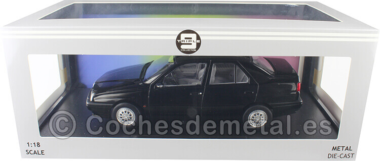 Réplica coche Alfa Romeo 155 Negro 1:18 escala Triple-9