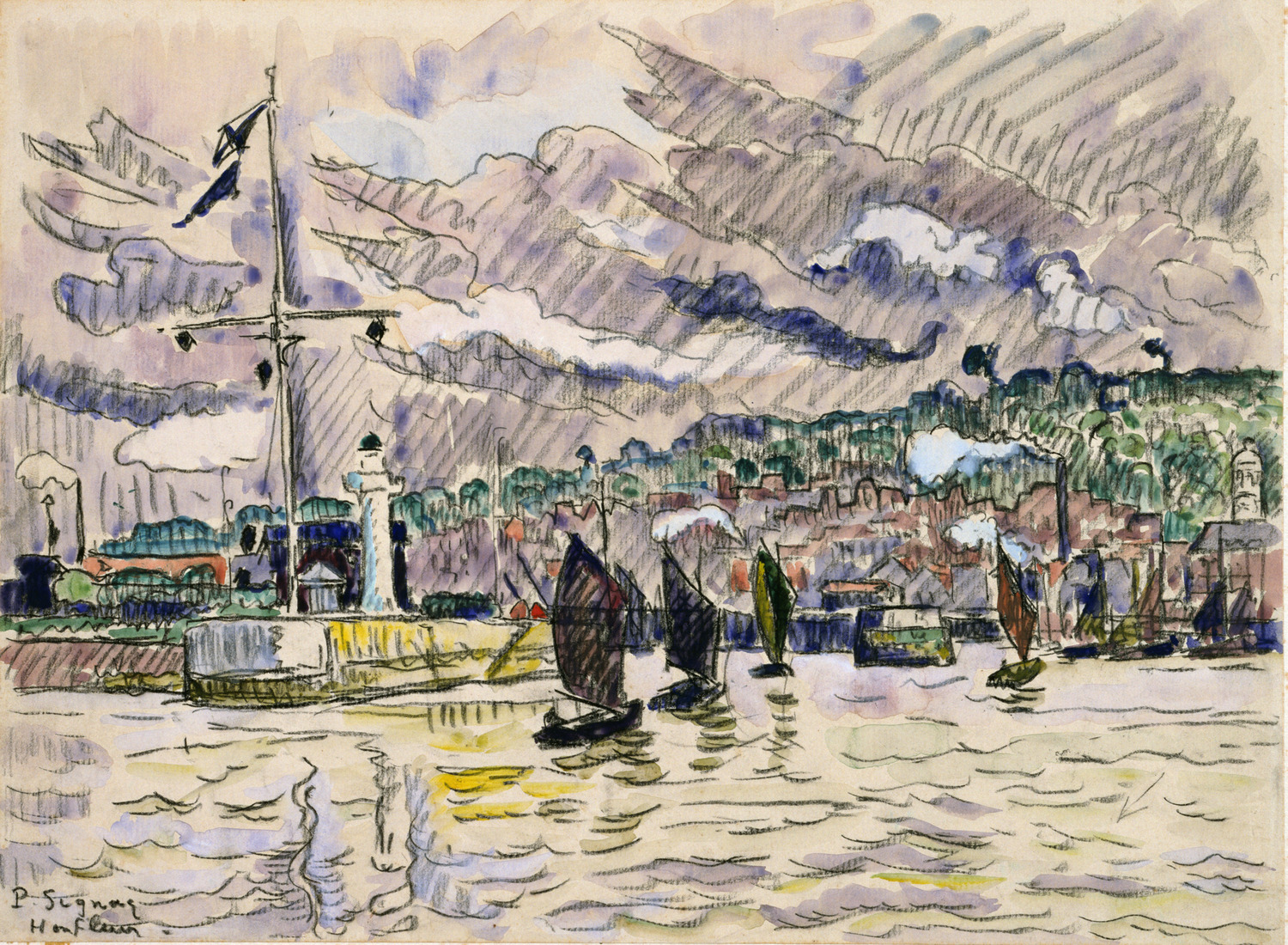 オンフルール|ポール・シニャック |所蔵作品検索｜国立西洋美術館