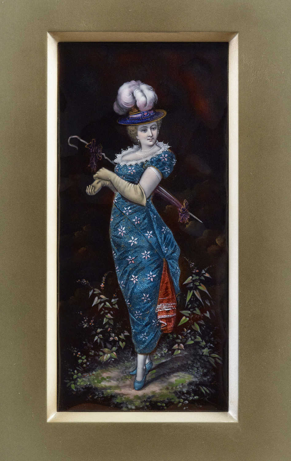 日傘を持った優雅な女性像|L. ルロア |所蔵作品検索｜国立西洋美術館