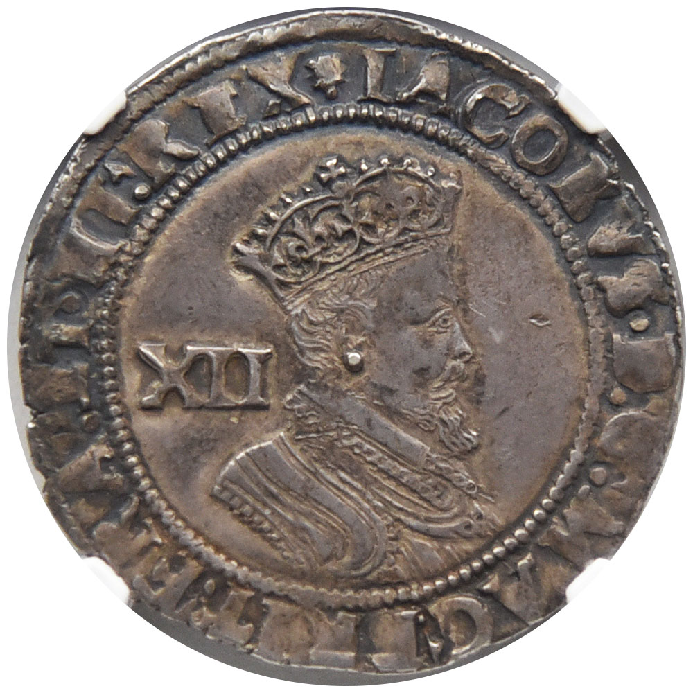 イギリス(イングランド) (1604-05) ジェームズ1世 1シリング 銀貨 NGC