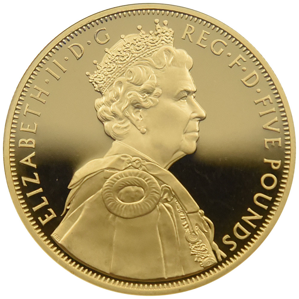 イギリス 2012 エリザベス2世 5ポンド 銀貨 PCGS PR70DCAM