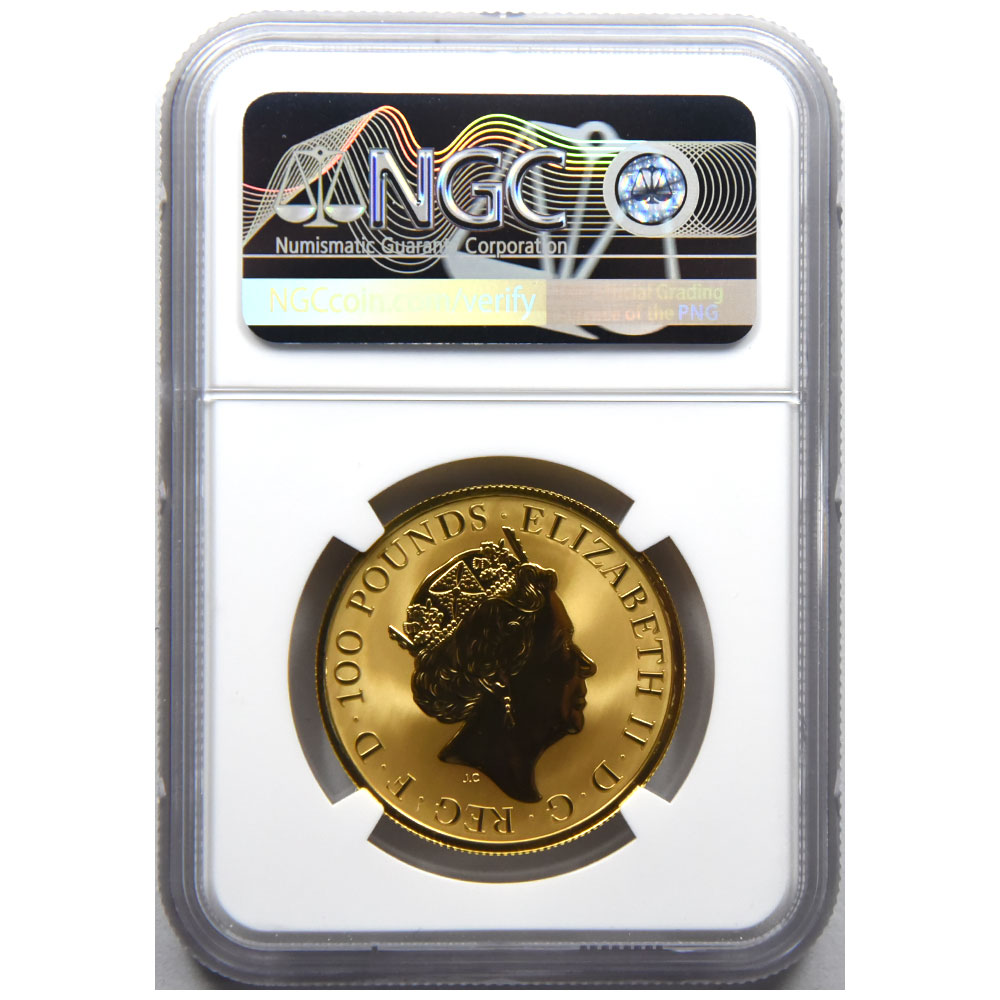 イギリス 2020 エリザベス2世 ￡100 金貨 NGC PF70UC メイフラワー号