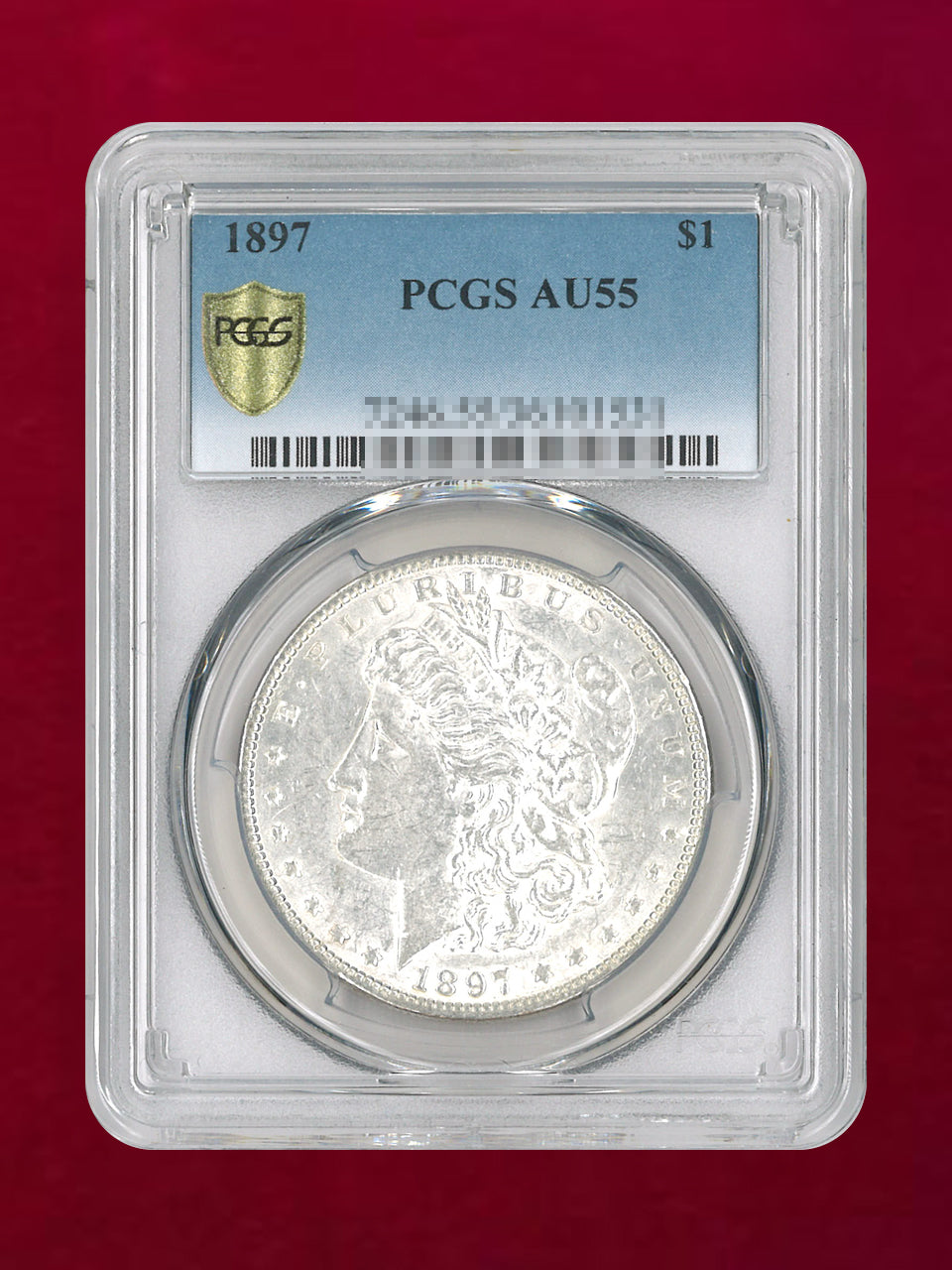 アメリカ】1ドル 銀貨 モルガンダラー 1897 PCGS AU55［B-0000459