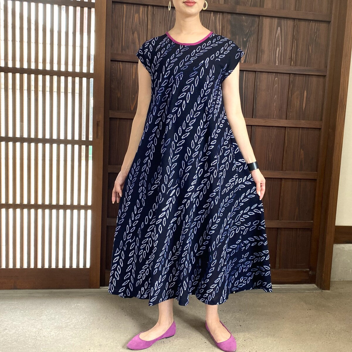 総絞り浴衣リメイクワンピース】後ろリボン – こっとんコットン