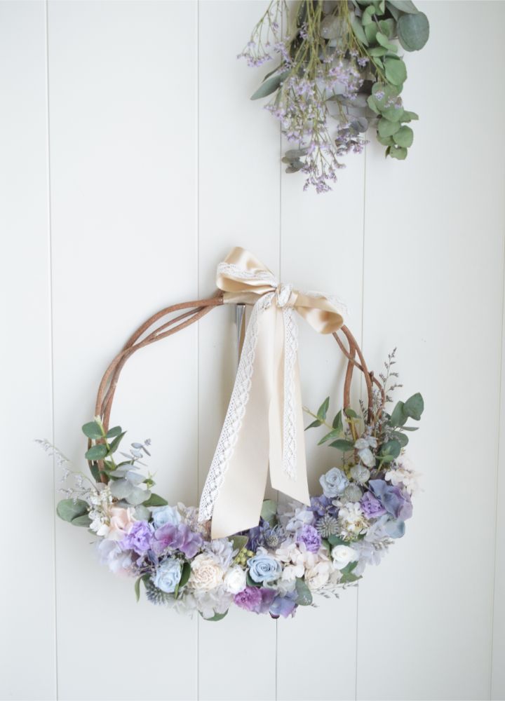 生花】ドレスに合わせて持ちたい ナチュラルリースブーケ 【結婚式