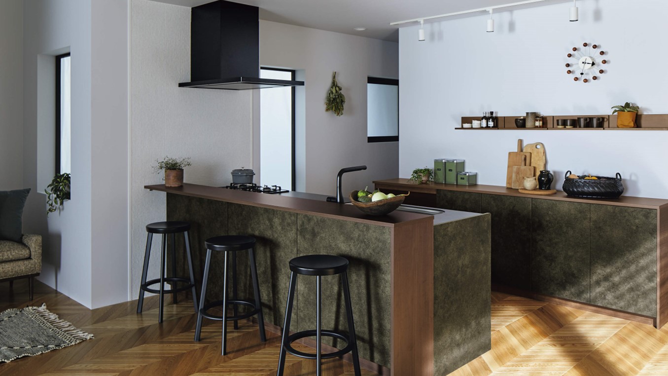 ミッドセンチュリーテイストが満喫できる対面キッチン | いつか