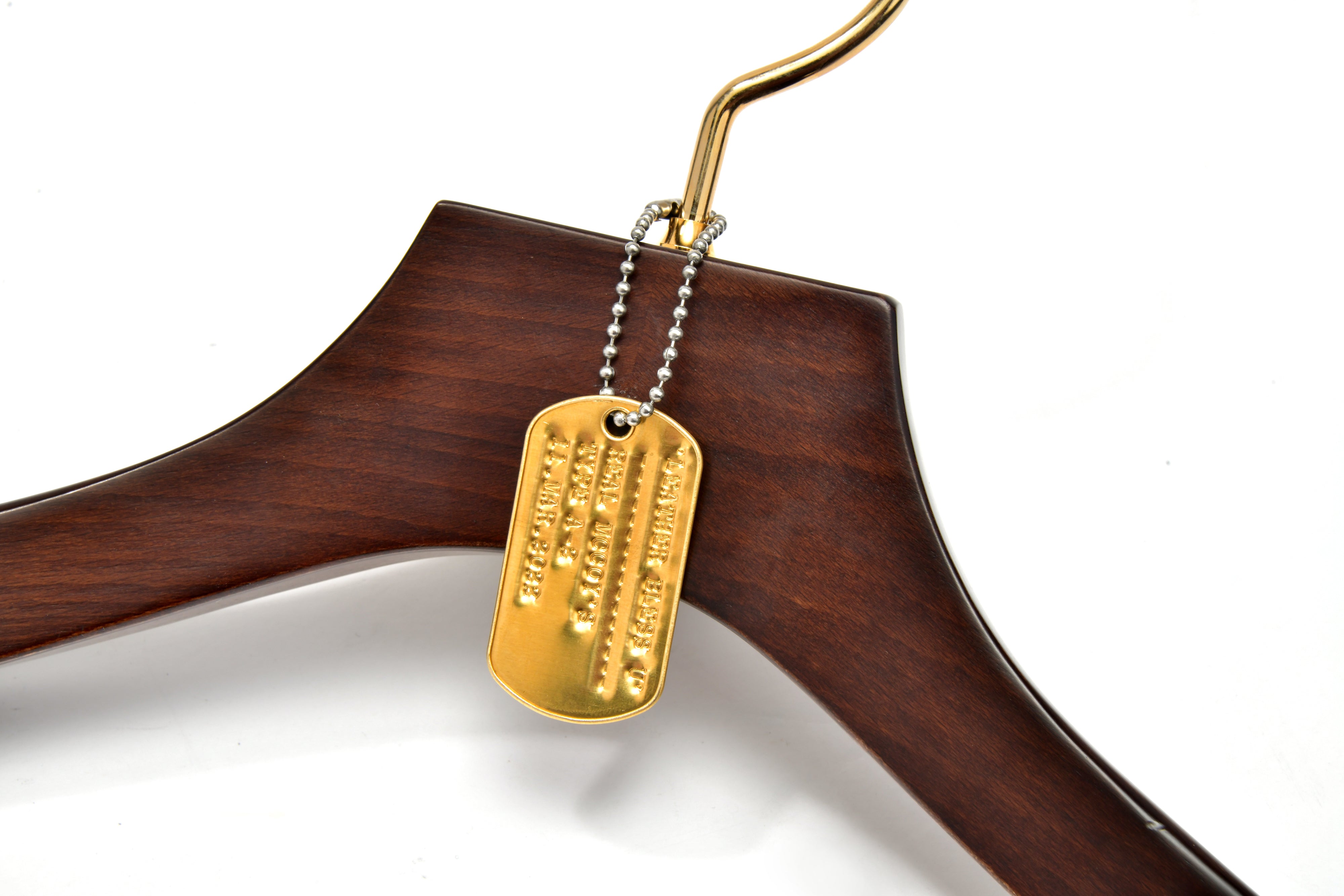 3本セット》NAKATA HANGER x Lightning 真鍮ドッグタグ付き 革ジャン