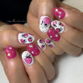 ハンド/ロング/オレンジ/ゴールド/ジェルネイル - SHIHOのネイル