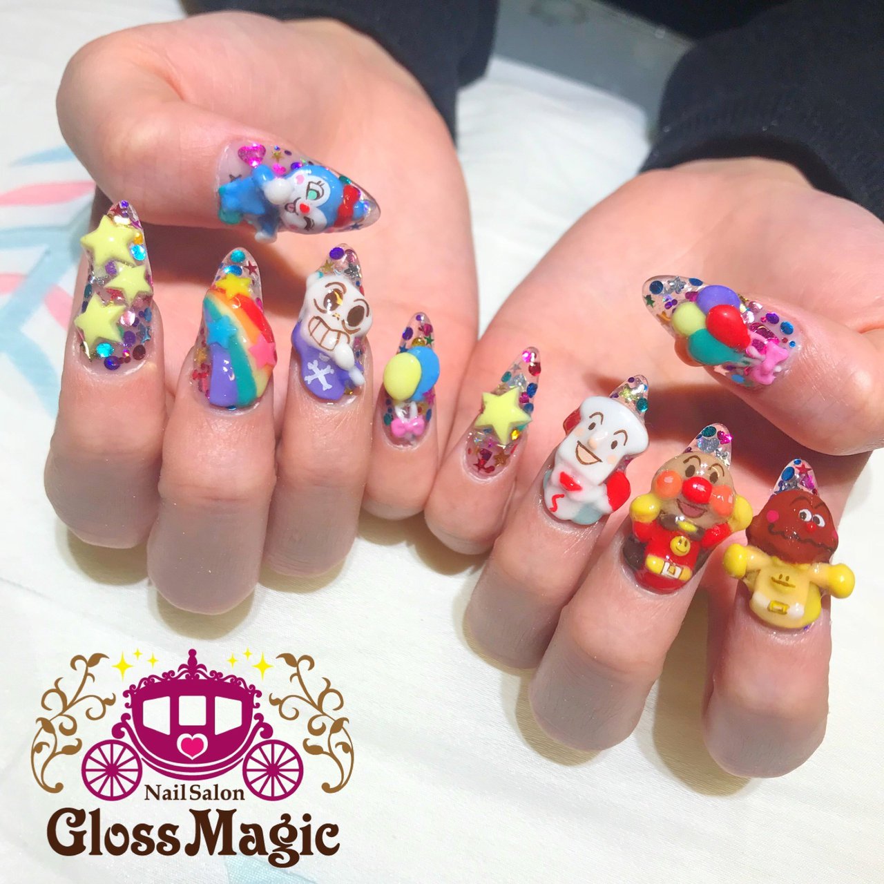 オールシーズン/ハンド/キャラクター/ミディアム/カラフル - YUN 💅の