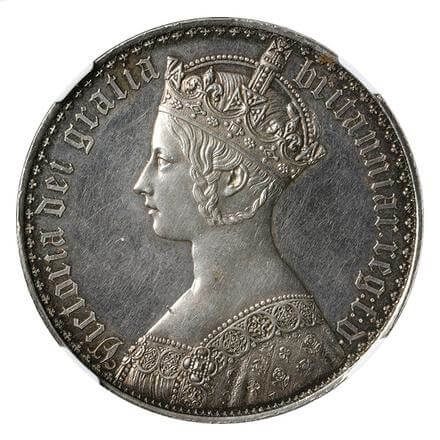 イギリス ヴィクトリア クラウン銀貨 ゴシッククラウン 1847(UNDECIMO