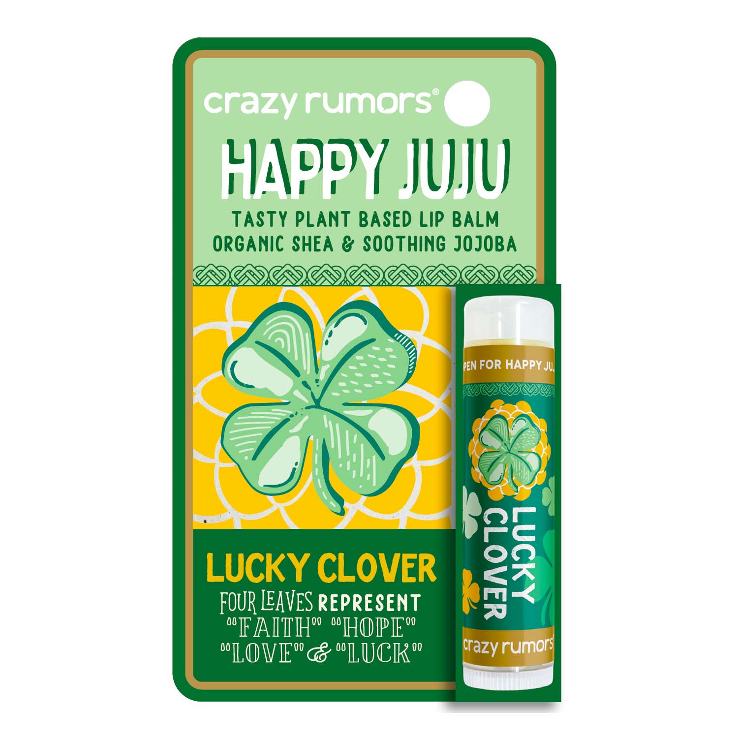Lucky Clover Lip Balm: Happy Juju – Crazy Rumors