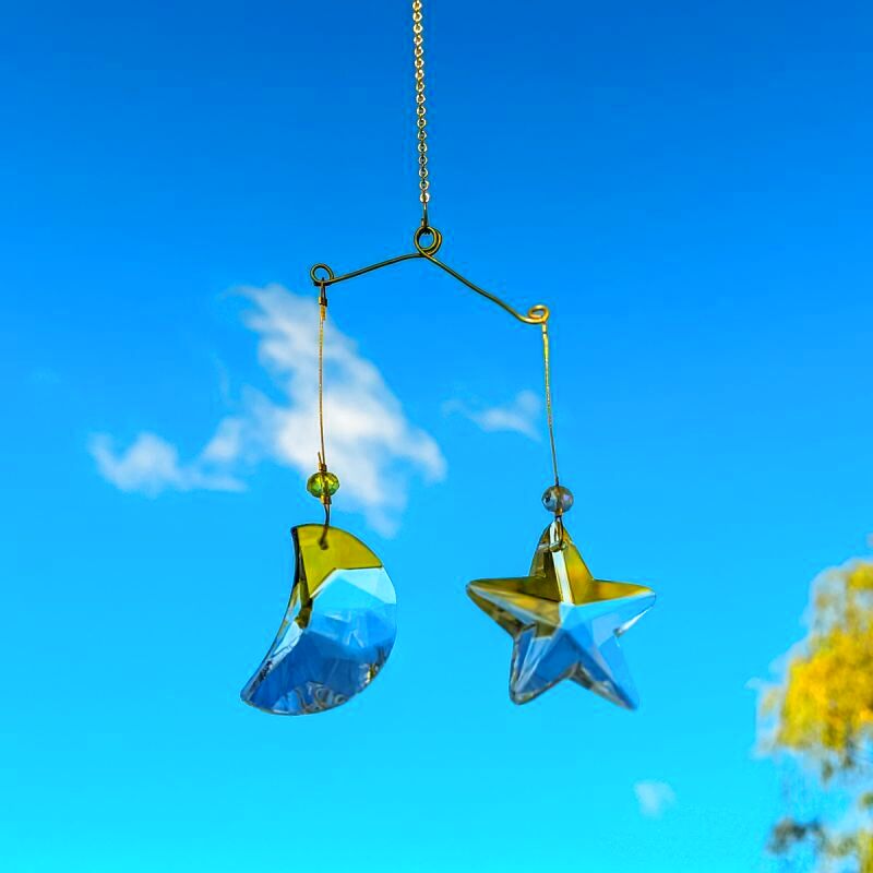 サンキャッチャー 星と月 クラフト Ansan