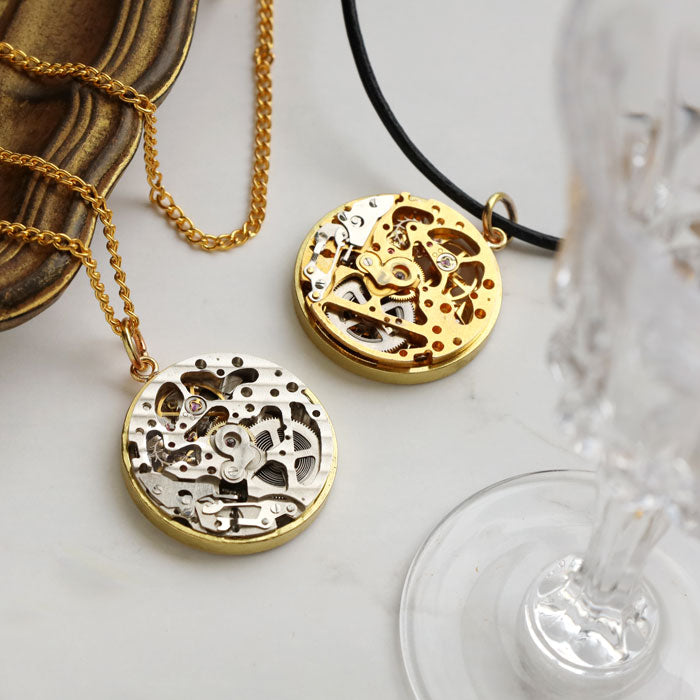 渡辺工房 手作り アクセサリー 自動巻き ムーブメント ペンダント [NW