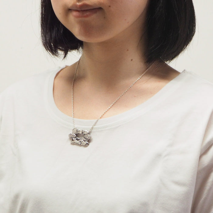 moge（モゲ） 手作りシルバーアクセサリー 羊雲とワンコ シルバー