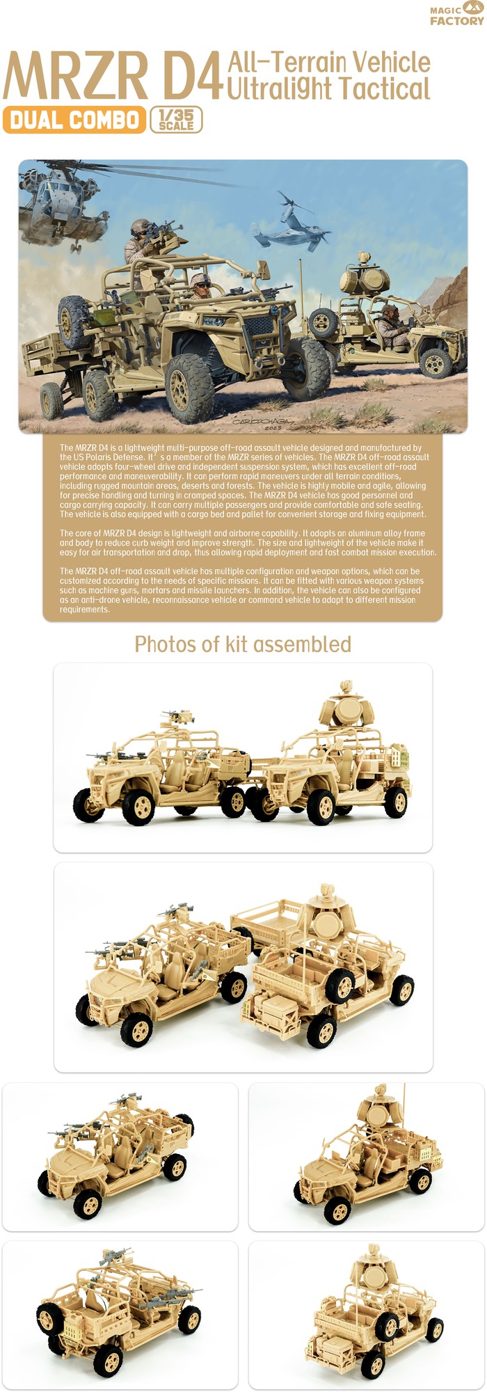 1/35 MRZR D4 超軽量全地形万能車 デュアルコンボキット (武装型w