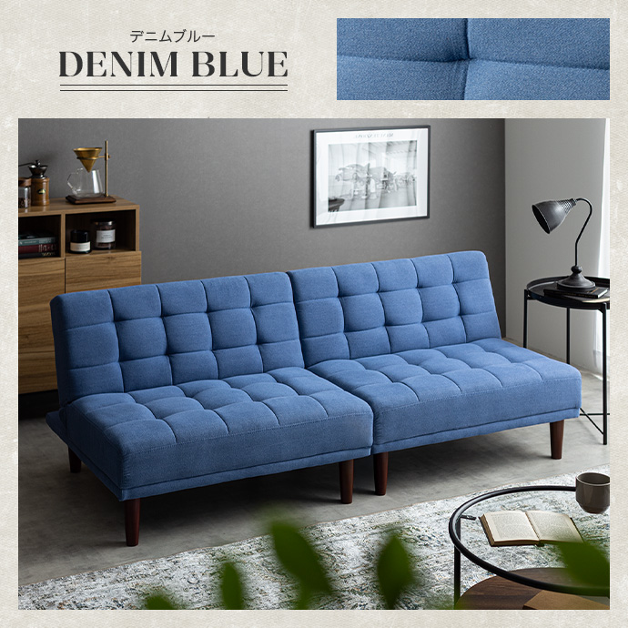 g118019]【幅171cm】Colton リクライニング式ソファベッド ソファー