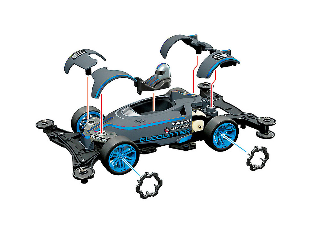 タミヤ 1/32 レーサーミニ四駆シリーズ エレグリッター (VZシャーシ