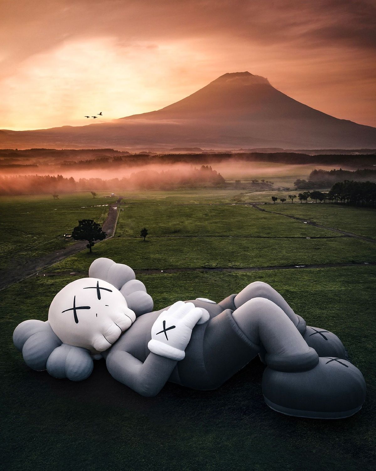 KAWS's latest installation has reached Mount Fuji - nss magazine