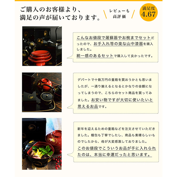 送料無料】 屠蘇器 重箱 雑煮椀（蓋付き）セット 耀松紋 / お正月 新年