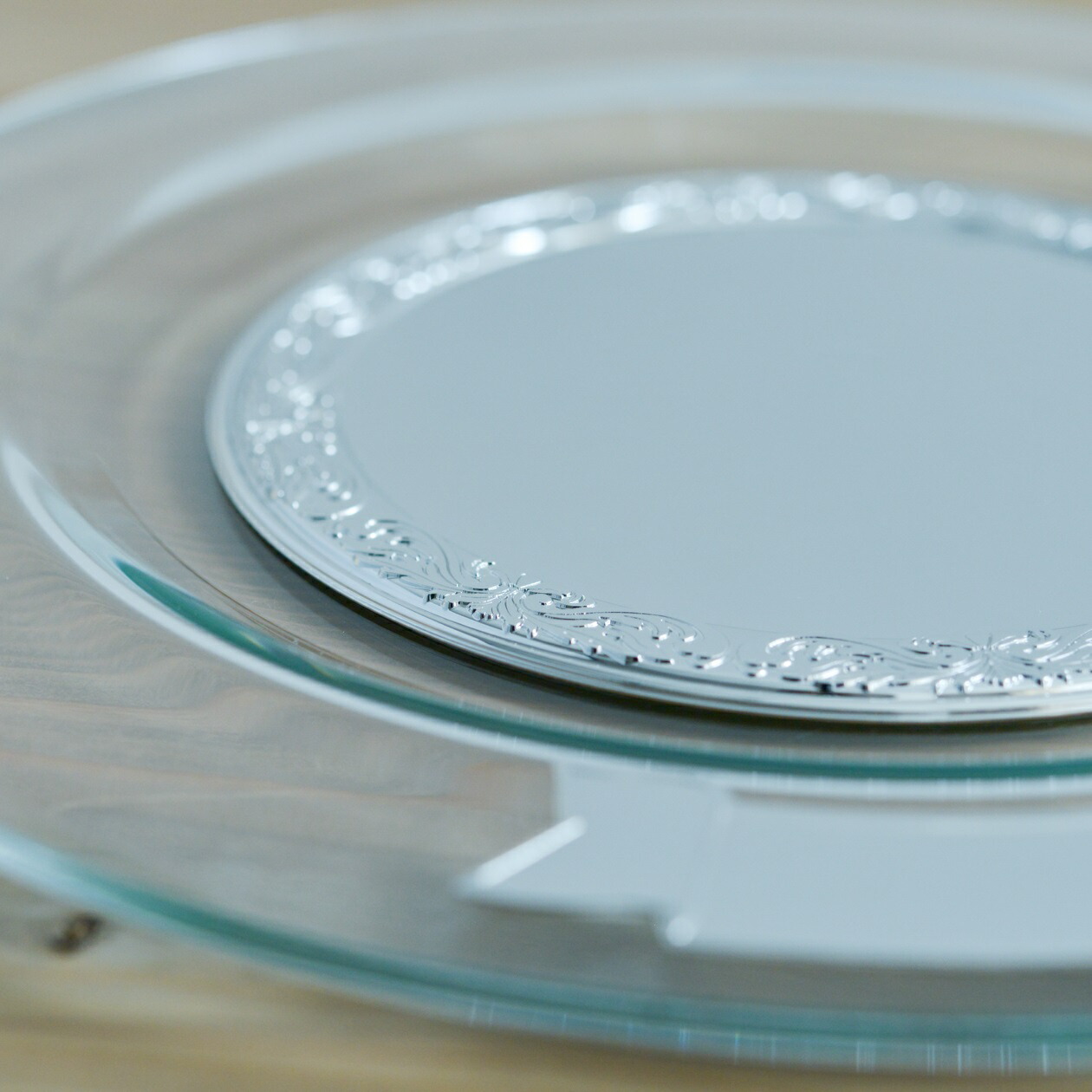 送料無料】 純銀製 アートプレート A 315mm 文字・絵柄彫刻可（別途