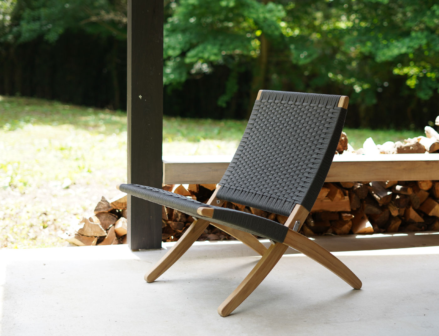 MG501キューバチェア アウトドア チーク 無塗装 フラットロープ CARL