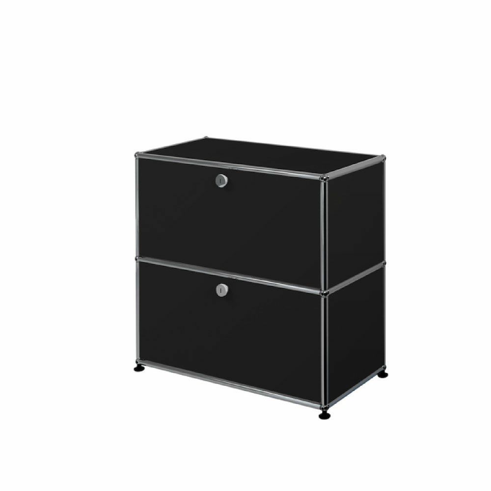 USMハラー サイドボード 1連2段（ドロップダウンドア×2） グラファイト