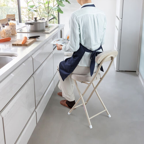 折りたたみチェア ベージュ / 150-SNCH27BG【デスクダイレクト】