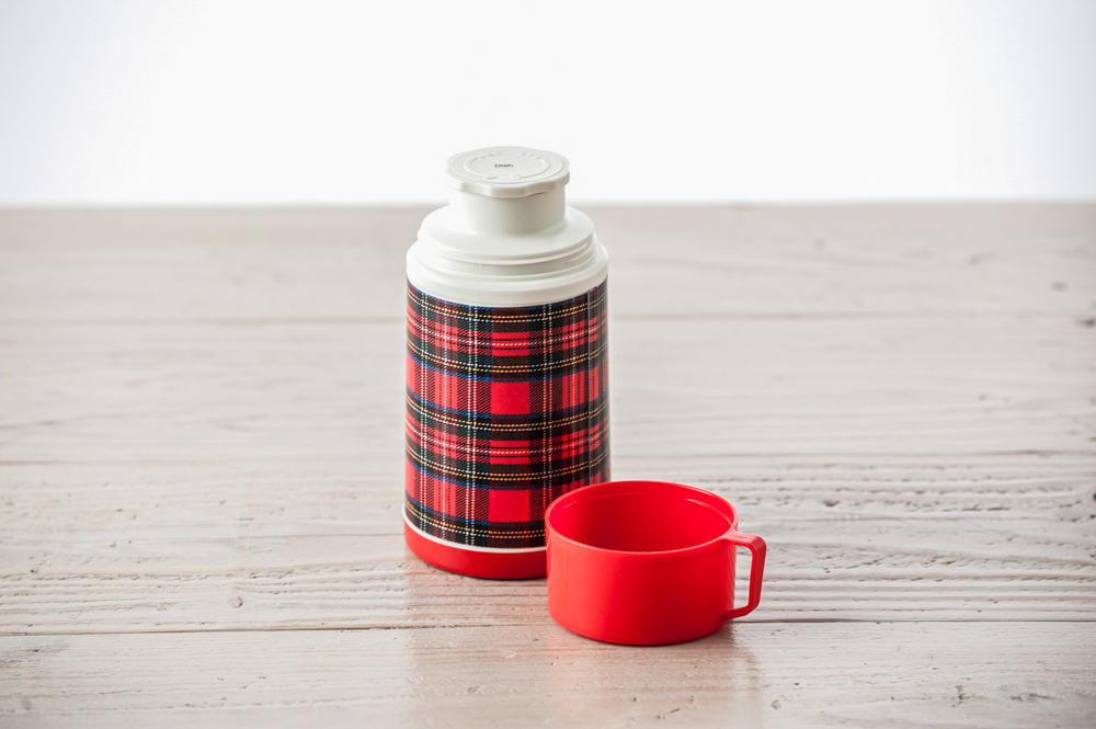 緑黄色水色のタータンチェックの水筒カバー　ボトルカバー　未使用品　昭和レトロ 水筒カバー スモールタイプ 撥水・軽量タイプ タータンチェック