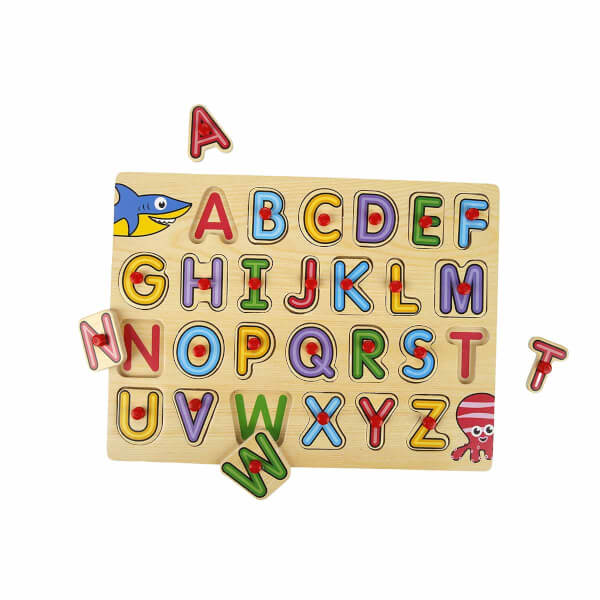 Woody Alfabe Ahşap Tutmalı Puzzle 26 Parça | Toyzz Shop